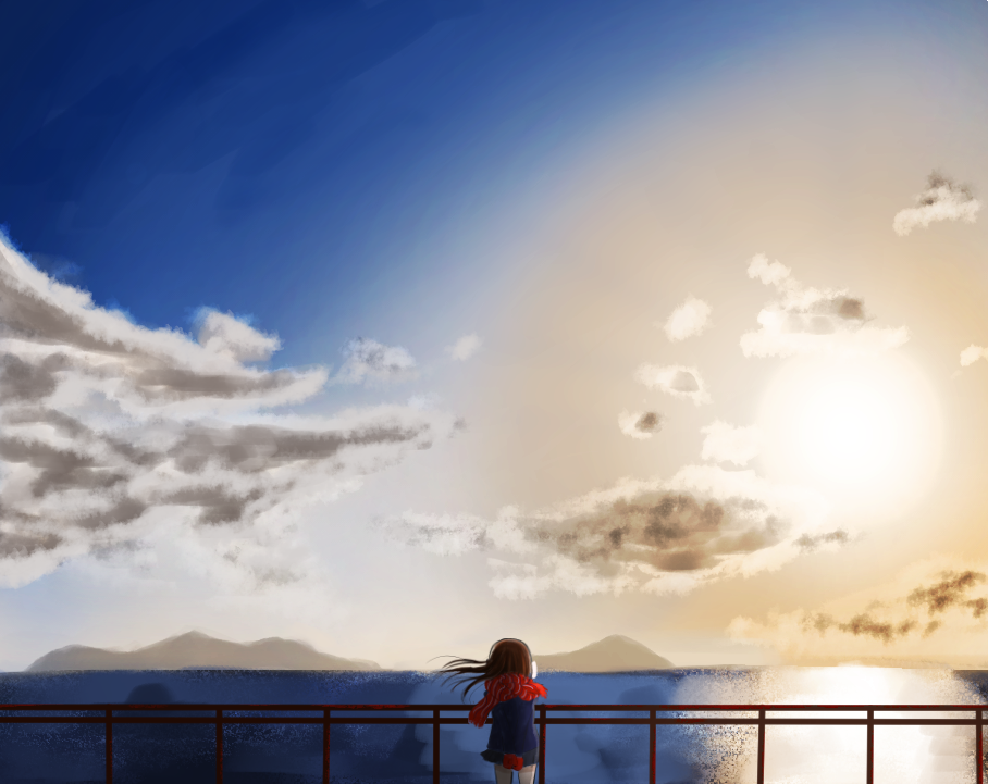 夕日