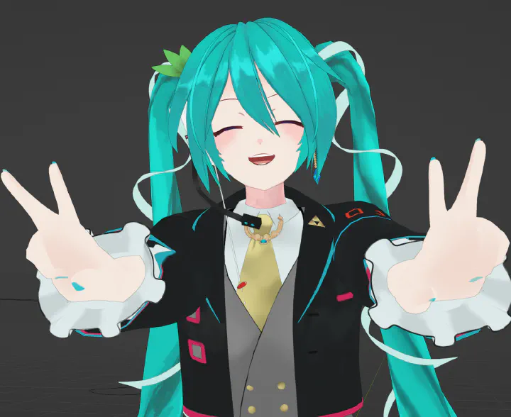 ウェディング初音ミク 3Dモデルとホーム画面アプリ